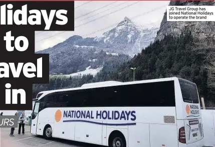 ??  ?? JG Travel Group has joined National Holidays to operate the brand