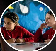  ??  ?? Above: Mana Tamariki pupils Etelvina Centeno, left, and Apirana Lambert at work in class.