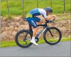  ?? Photo / Colin Thorsen ?? Hayden McCormick, pictured competing in Te Awamutu Sports Cycling Club’s summer series ending time trial last month, placed third in both the elite men’s time trial and road race at the Vantage Elite and Under-23 Road National Championsh­ips in Napier at the weekend.