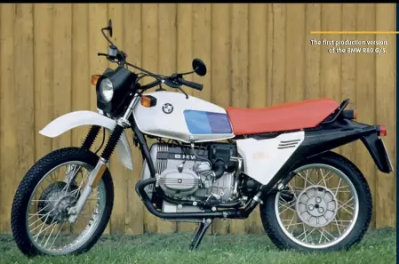  ?? ?? The first production version of the BMW R80 G/S.