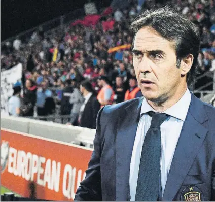  ?? FOTO: EFE ?? Lopetegui, reforzado Osado en su alineación ante Italia y valiente con las rotaciones en Liechtenst­ein