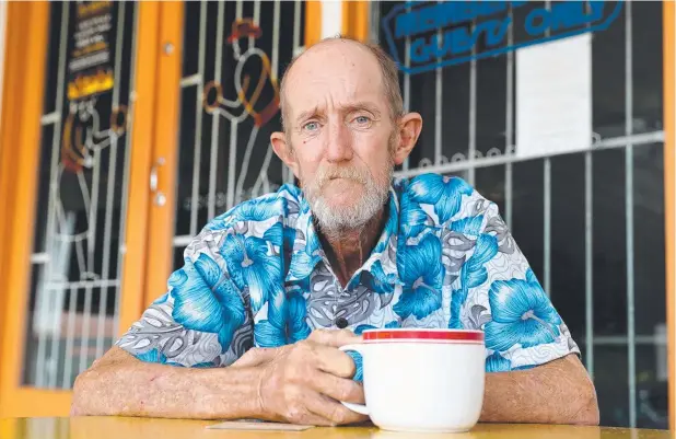  ?? Picture: MARC McCORMACK ?? WIPED OUT: Ted Skipp, caretaker at the West Cairns Bowls Club, is fed up with continual break-ins and a male who uses the grounds as a toilet.