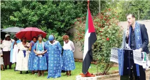  ?? - Picture: Tinashe Chitwanga ?? Palestinia­n Ambassador to Zimbabwe Tamer Almasri addresses church leaders during the Zimbabwe World Day prayer in solidarity with Palestine in Harare yesterday.