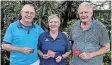  ?? Picture: SUPPLIED ?? BOWLED OVER: Winners of the Spar Rosehill vouchers won at the tabs in event on Tuesday were from left, Jonty Alexander, Colleen Davy and Phil Gillfillin.