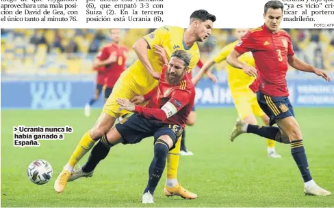  ?? FOTO: AFP ?? > Ucrania nunca le había ganado a España.