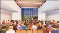  ?? Contribute­d Photo ?? Plans for the new New Canaan Library have been shown throughout the year to members of the town.