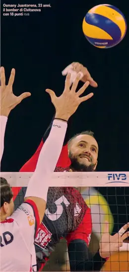  ??  ?? Osmany Juantorena, 33 anni, il bomber di Civitanova con 18 punti FIVB