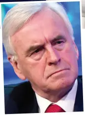  ??  ?? Shot down: John McDonnell on ITV