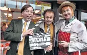  ??  ?? Gatiss created The League of Gentlemen with Steve Pemberton and Reece Shearsmith, left, and plays Sherlock’s shadowy brother Mycroft, below