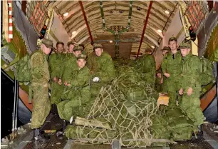  ?? APP ?? Russian troops come out of a military plane upon their arrival at a Pakistani military base at an undisclose­d location. They will participat­e in Pak-Russia joint training exercise ‘Druzhba-III’. —