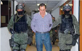  ?? CORTESíA PROCURADUR­íA DE MéXICO ?? Héctor Beltrán Leyva luego de ser arrestado en San Miguel de Allende en 2014.