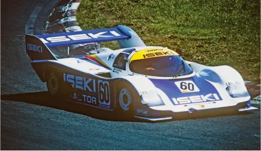  ??  ?? Below: Porsche took first three places at Fuji in 1984, Russell Kempnich’s 956-118 taking third place