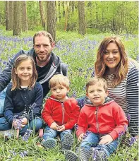  ?? Picture: PA. ?? Gemma Brushneen with her husband Elliott, 30, and children Izzie, 7, Mason, 2, and Ollie, 4.