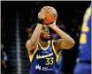  ?? SHAE HAMMOND — BANG, FILE ?? James Wiseman takes a shot in a G League game at Chase Center in San Francisco in March.