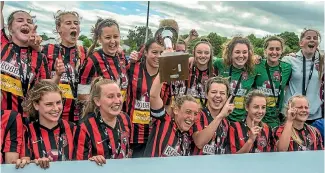  ?? PHOTOS: JOHN KIRK-ANDERSON/FAIRFAX NZ ?? The Canterbury United team are proud of their success.