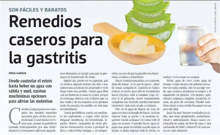 Remedios caseros para la gastritis - PressReader