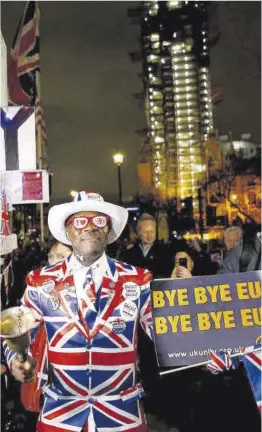  ?? Henry Nicholls / Reuters ?? Celebració­n por la salida de la Unión Europea, en Londres en 2020.
