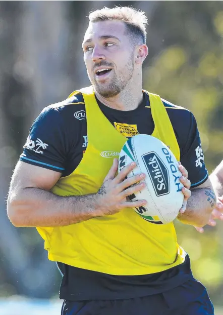  ?? Picture: AAP IMAGE ?? Bryce Cartwright at a Gold Coast Titans training session.