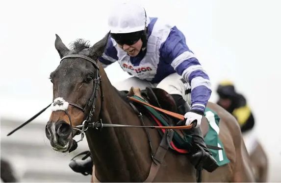  ?? Alan Crowhurst ?? Bryony Frost won aboard Frodon in the Ryanair Chase at the 2019 Cheltenham Festival and now she’s aiming for a repeat in Friday’s Gold Cup