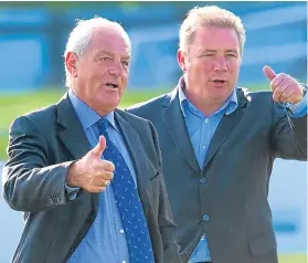  ?? Picture: SNS. ?? Ally McCoist, right, and Walter Smith enjoyed a two-year spell in charge of Scotland between 2004 and 2006.