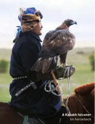  ?? ?? A Kazakh falconer on horseback