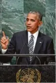  ?? Foto: afp ?? Barack Obama bei seiner Rede vor den Vereinten Nationen.