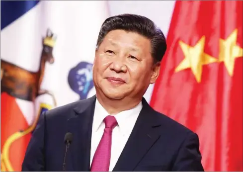  ?? CLAUDIO REYES/AFP ?? China’s President Xi Jinping gestures after delivering a speech at La Moneda Palace in Santiago, Chile, on Tuesday.