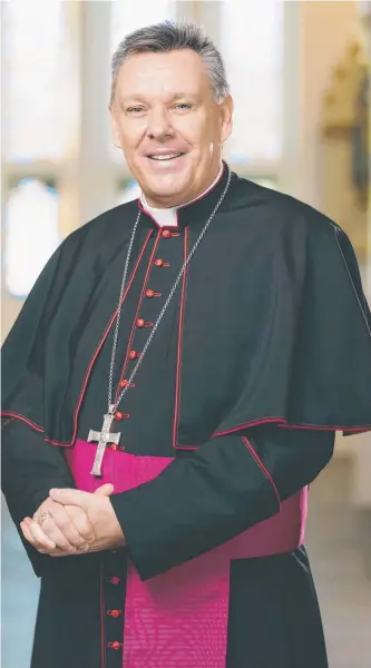  ??  ?? NO CAMPAIGN: Townsville Catholic Bishop Tim Harris has written to politician­s, urging them to oppose a proposed Bill that would remove abortion from the Criminal Code.