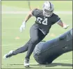  ?? JOHN LOCHER — THE ASSOCIATED PRESS ?? Raiders defensive end Carl Nassib publicly stated that he was gay, saying that representa­tion and visibility were important.