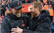  ?? ?? GAME FOR A LAUGH: Jurgen Klopp with Potter