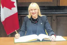  ?? CONTRIBUTE­D ?? Lenore Zann was officially sworn in as MP for Cumberland­colchester during a ceremony on Parliament Hill on Nov. 26.