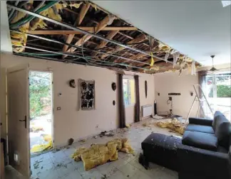  ?? (Photo DR) ?? Plafonds effondrés, maisons inondées… Plusieurs habitants ont été sinistrés après l’orage de vendredi.