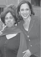  ??  ?? Kamala Harris, set to become the Democratic vice presidenti­al nominee tonight, and her mother, Shyamala, at a parade in 2007.
KAMALA HARRIS CAMPAIGN VIA AP