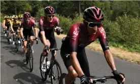  ?? Poujoulat/AFP/Getty Images ?? The former Team Sky are now sponsored by the oil and gas company Ineos. Photograph: Anne-Christine