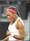  ??  ?? Sloane Stephens of Team USA reacts to France’s Pauline Parmentier during the Fed Cup semifinal match between France and USA at the Arena Stadium in Aix-en-Provence,
on April 21. (AFP)