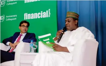  ??  ?? From left: Arshad Rab, CEO, European Organisati­on for Sustainabl­e Developmen­t; and Muhammad Ali Pate, the two keynote speakers at the Financial Nigeria colloquium