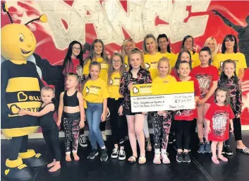  ??  ?? Great effort Dance Elite donated more than £3000 to the Beatson Charity