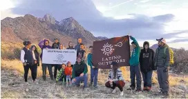  ?? COURTESY BEN GABRIEL ?? ABOVE: Boys & Girls Club members hiked in the Organ Mountains in southern New Mexico as part of the Nuestra Tierra Conservati­on Project.