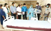  ?? ?? Health Minister Ma Subramania­n inspecting new facilities set up at the RGGGH on Saturday