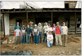  ?? Arkansas Democrat Gazette/CARY JENKINS ?? The Taylor House in Drew County was the focus of a spring break dig in March 2014.