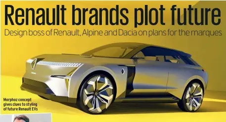  ??  ?? Morphoz concept gives clues to styling of future Renault EVS