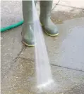  ??  ?? BLAST AWAY: Pressure washers are perfect for cleaning patios