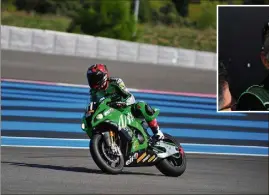  ??  ?? Sous le regard d’un Gilles Stafler « confiant », l’Espagnol David Checa a pris ses marques de belle manière au guidon de la Kawasaki ZX-RR « made in Var ».