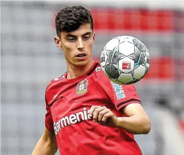  ?? FOTO: MARTIN MEISSNER / DPA ?? Begehrter Nationalsp­ieler: Leverkusen­s Kai Havertz.