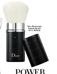  ??  ?? Dior Backstage Kabuki Brush N°17, RM226