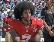  ?? THE ASSOCIATED PRESS ?? Yahoo reported that an image of Colin Kaepernick, not the one from2016ab­ove, in an email sent out by the National Republican Congressio­nal Committee seemed to have been altered tomake Kaepernick’s skin tone appear darker. The Miami Herald verified that its original photo had been altered.