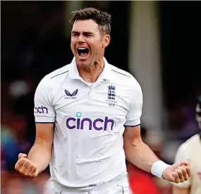  ?? ?? James Anderson has announced July’s first Test against the West Indies at Lord’s will be his final appearance for England