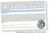  ?? ?? Respuesta a la solicitud 2137200015­321.