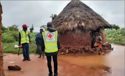  ?? ?? ZRCS volunteers were pivotal in assisting communitie­s in Mutasa, Chipinge and other districts in Manicaland province after Tropical Storm Ana ravaged the province early this year