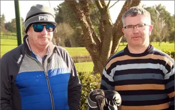  ??  ?? Keith Johnston and Ciarán Owens all set for action in Courtown.